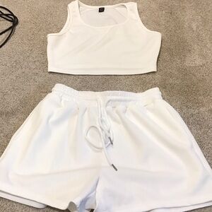 SHEIN White Women's Shorts and Top Set